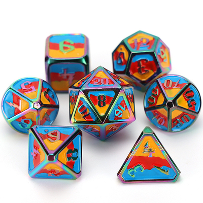 Custom metal and plastic dice D20 game D &amp; D polyhedron DND dice set RPG dice