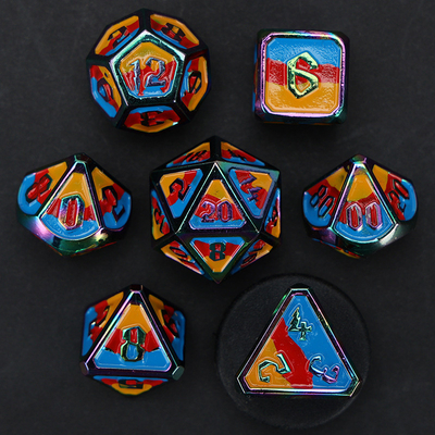 Custom metal and plastic dice D20 game D &amp; D polyhedron DND dice set RPG dice