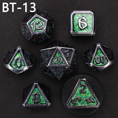 Custom metal and plastic dice D20 game D &amp; D polyhedron DND dice set RPG dice