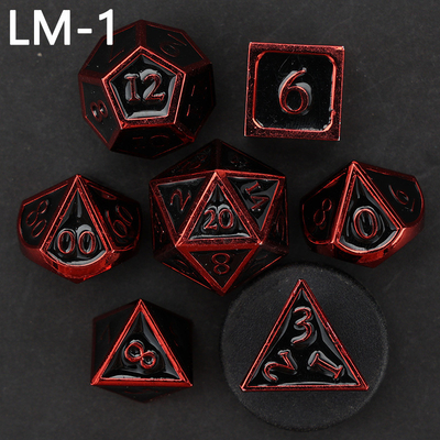 Custom metal solid dice D20 game D &amp; D polyhedron DND dice set RPG dice