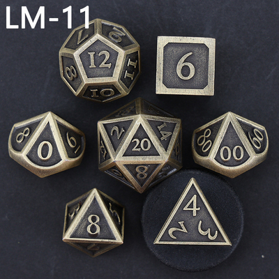 Custom metal solid dice D20 game D &amp; D polyhedron DND dice set RPG dice