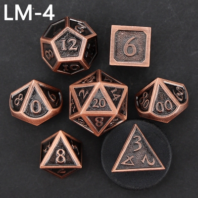 Custom metal solid dice D20 game D &amp; D polyhedron DND dice set RPG dice