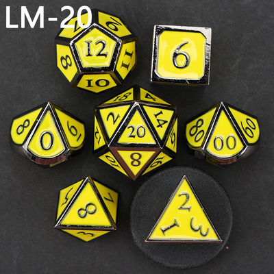 Custom metal solid dice D20 game D &amp; D polyhedron DND dice set RPG dice