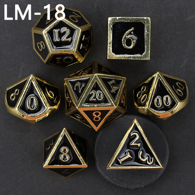 Custom metal solid dice D20 game D &amp; D polyhedron DND dice set RPG dice