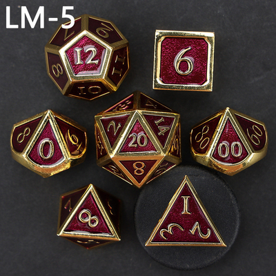 Custom metal solid dice D20 game D &amp; D polyhedron DND dice set RPG dice