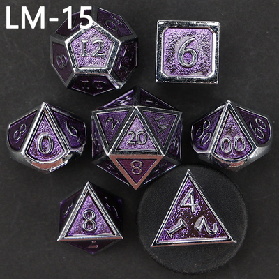 Custom metal solid dice D20 game D &amp; D polyhedron DND dice set RPG dice