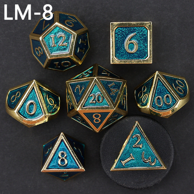 Custom metal solid dice D20 game D &amp; D polyhedron DND dice set RPG dice