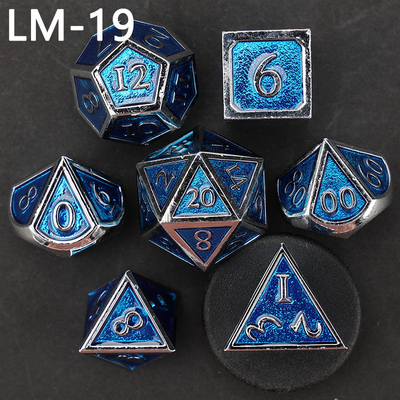 Custom metal solid dice D20 game D &amp; D polyhedron DND dice set RPG dice