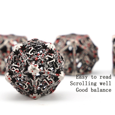 Hollow metal dice set polyhedron custom dice dragon and dragon dice board game