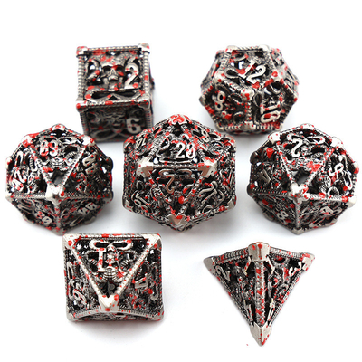 Hollow metal dice set polyhedron custom dice dragon and dragon dice board game