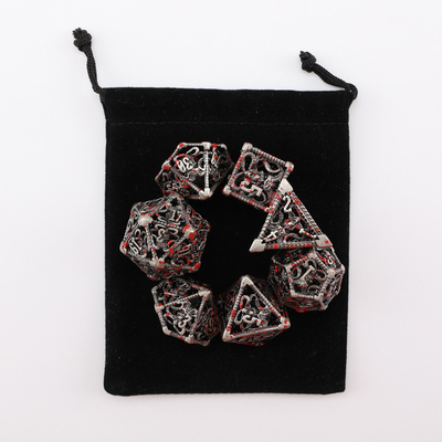 Hollow metal dice set polyhedron custom dice dragon and dragon dice board game