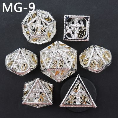 Hollow metal dice set polyhedron custom dice dragon and dragon dice board game