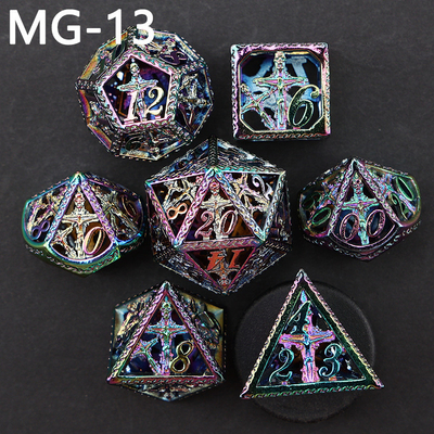 Hollow metal dice set polyhedron custom dice dragon and dragon dice board game