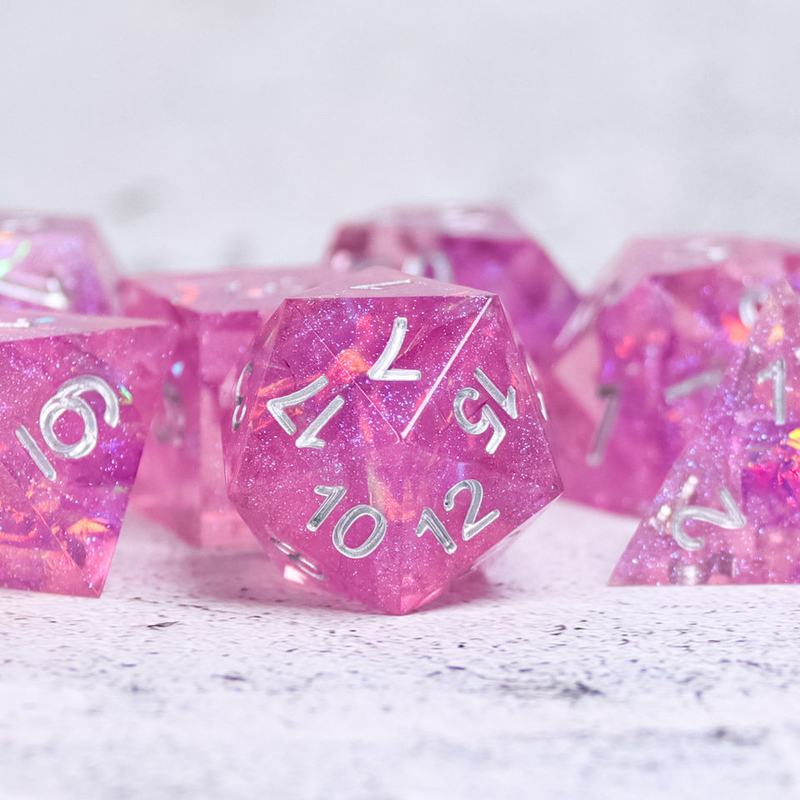 Neat Sharp Edges Liquid Core Dice Resin Material For Tabletop Games