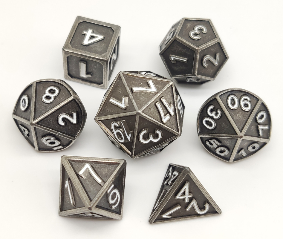 Smooth Finish Mini RPG Dice Multicolor Practical Resin Metal Materials