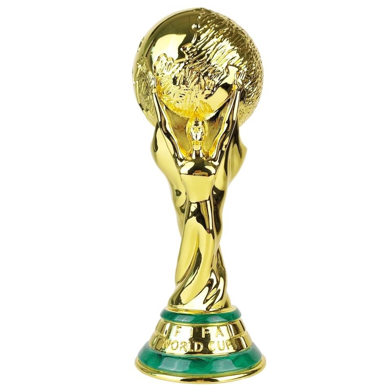 Gold Plated Football Metal Trophy Cup Sturdy Golden Color Extra Large