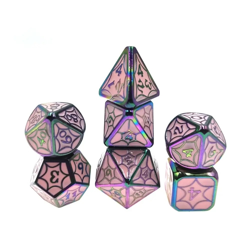 OEM Metal Dice Sets Nontoxic Bulk RP Hand Polyhedron For Savage World