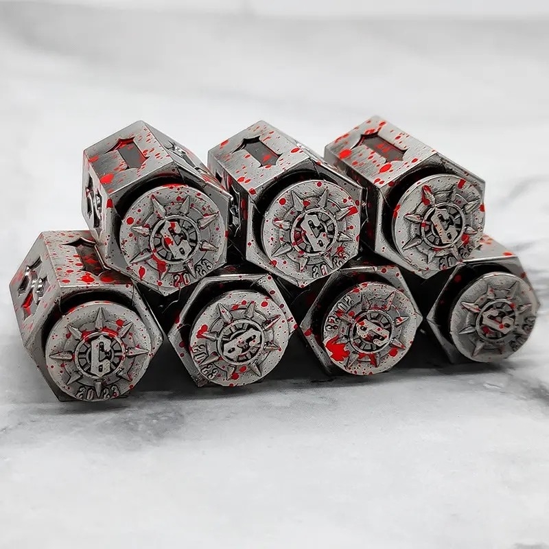 Standard Game DND Metal Dice Polyhedral Weighted Set For Poker Party Tabletop Games