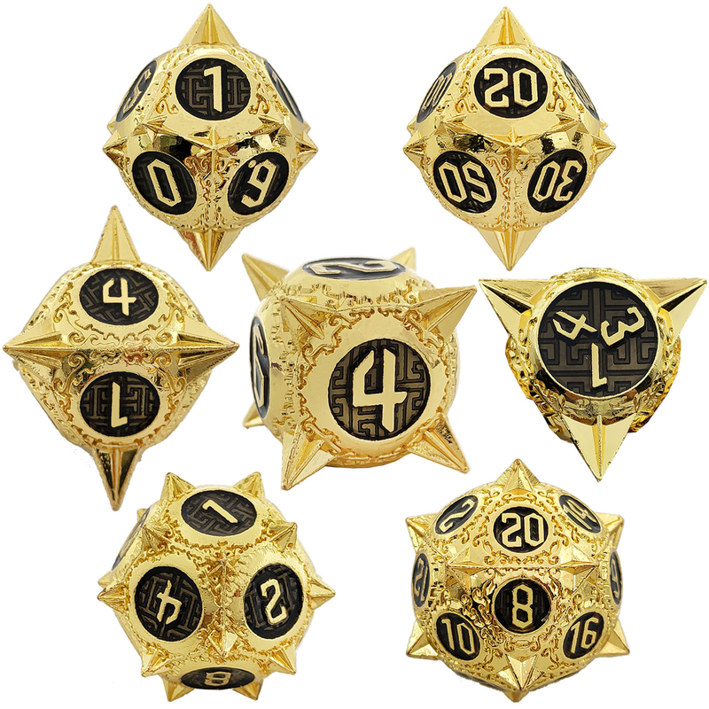 TRPG 16 Mm Polyfront DND Metal Dice Multi Color Custom Meteor Hammer