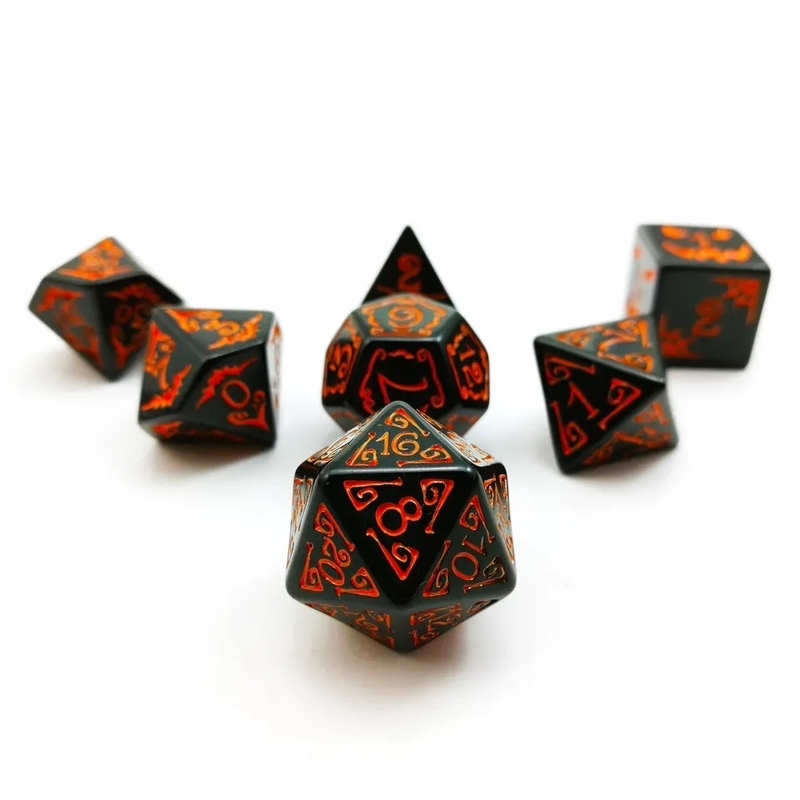 Polymodial Resin Dice 7PCS RPG Dice Set D4 D6 D8 D10 D12 D20 D20