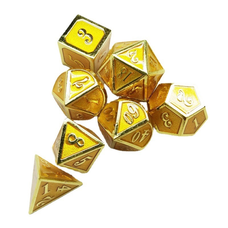 Enamel Crafts Solid Metal Dice Set Bude Men'S Door Cruch DND RPG