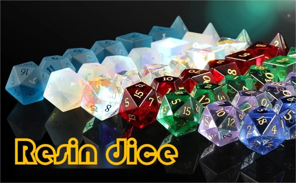 Multi -Color Resin material Dice Set#Rpg#Dnd#Coc Transparent
