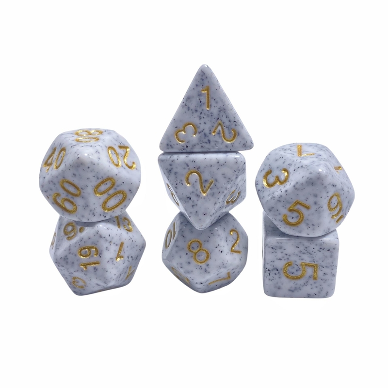 Golden font gold spots ore ore resin character playing board game dice set dnd dice