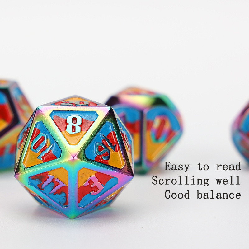 Custom metal and plastic dice D20 game D &amp; D polyhedron DND dice set RPG dice