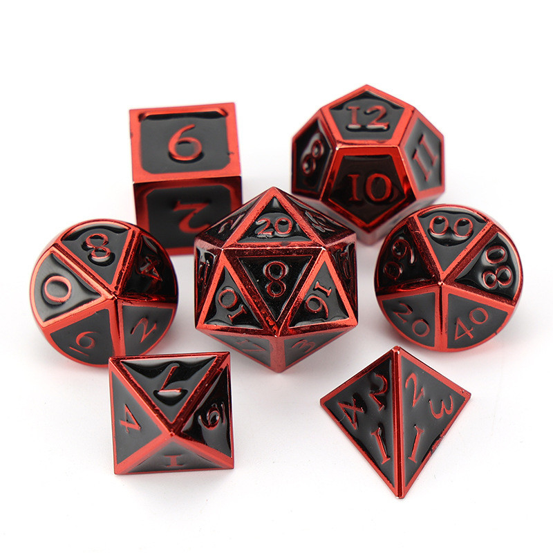 Custom metal solid dice D20 game D &amp; D polyhedron DND dice set RPG dice