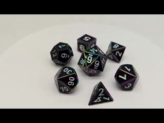 Polyhedron Black Metal DND Dice Sturdy Nontoxic High Temperature