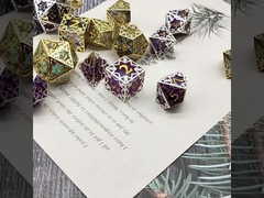 Resin copper frame silver transparent resin dice DND dragon and dungeon COC