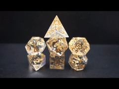 Gold foil resin dice set dragon and duct#dnd#rpg#coc